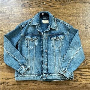 Free People We The Free Jolene Trucker Blue Denim Jacket